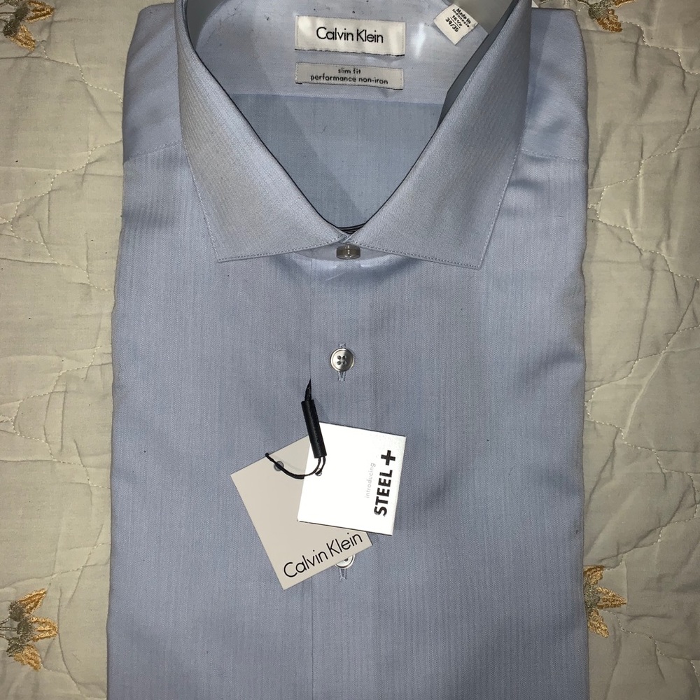 Calvin Klein steel slim fit dress shirt